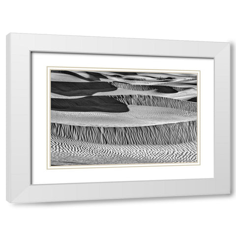 Mesquite Dunes-Death Valley National Park-California White Modern Wood Framed Art Print with Double Matting by Ford, John