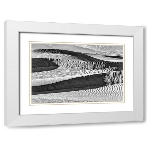 Mesquite Dunes-Death Valley National Park-California White Modern Wood Framed Art Print with Double Matting by Ford, John