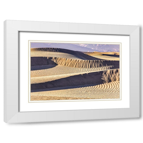 Mesquite Dunes-Death Valley National Park-California White Modern Wood Framed Art Print with Double Matting by Ford, John