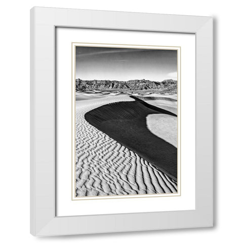 Mesquite Dunes-Death Valley National Park-California White Modern Wood Framed Art Print with Double Matting by Ford, John