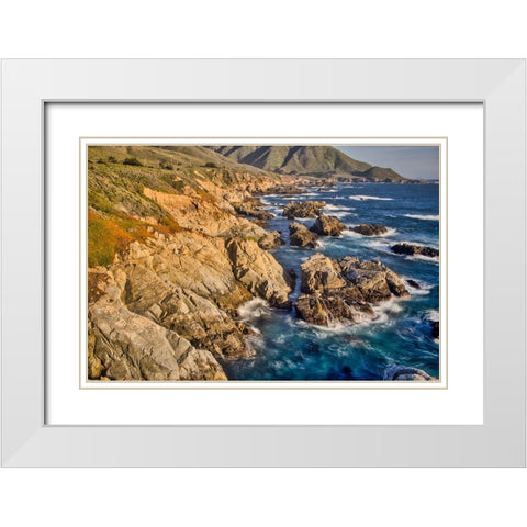 Garapata Beach-Carmel by the Sea-California White Modern Wood Framed Art Print with Double Matting by Ford, John
