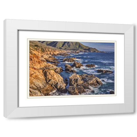 Garapata Beach-Carmel by the Sea-California White Modern Wood Framed Art Print with Double Matting by Ford, John