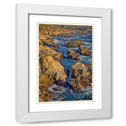 Garapata Beach-Carmel by the Sea-California White Modern Wood Framed Art Print with Double Matting by Ford, John