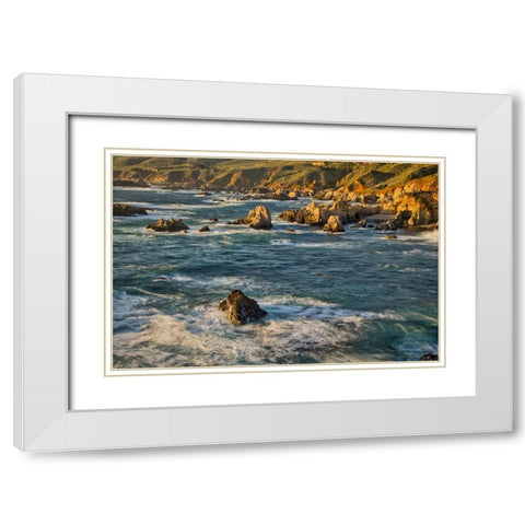 Garapata Beach-Carmel by the Sea-California White Modern Wood Framed Art Print with Double Matting by Ford, John