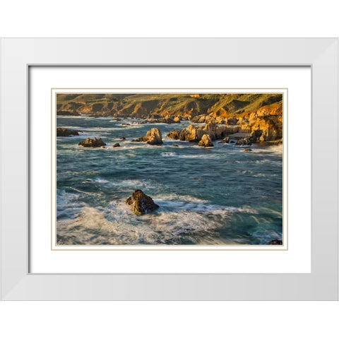 Garapata Beach-Carmel by the Sea-California White Modern Wood Framed Art Print with Double Matting by Ford, John