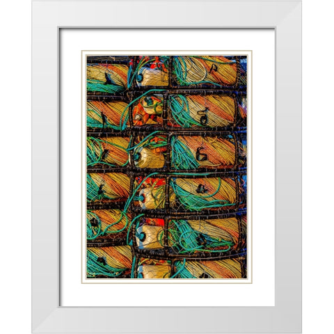 California-USA-Crescent City-Crescent City Marina White Modern Wood Framed Art Print with Double Matting by Restuccia, Joe III