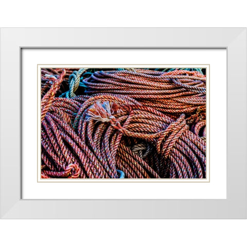 California-USA-Crescent City-Crescent City Marina White Modern Wood Framed Art Print with Double Matting by Restuccia, Joe III