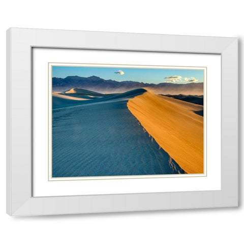 California Death Valley National Park-Mesquite Flat Sand Dunes White Modern Wood Framed Art Print with Double Matting by Wild, Jamie and Judy