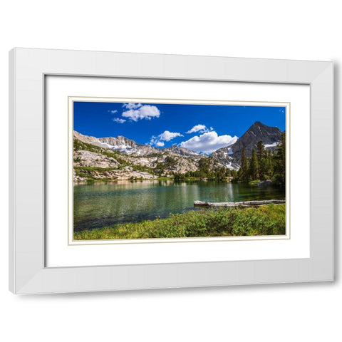 Treasure Lake-John Muir Wilderness-Sierra Nevada Mountains-California-USA White Modern Wood Framed Art Print with Double Matting by Bishop, Russ