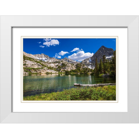 Treasure Lake-John Muir Wilderness-Sierra Nevada Mountains-California-USA White Modern Wood Framed Art Print with Double Matting by Bishop, Russ