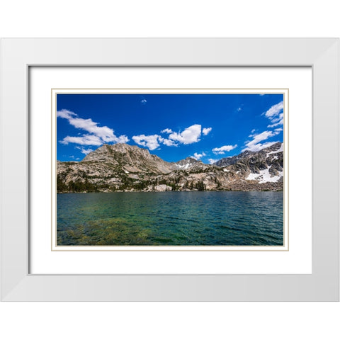Treasure Lake under the Sierra Crest-John Muir Wilderness-Sierra Nevada Mountains-California-USA White Modern Wood Framed Art Print with Double Matting by Bishop, Russ