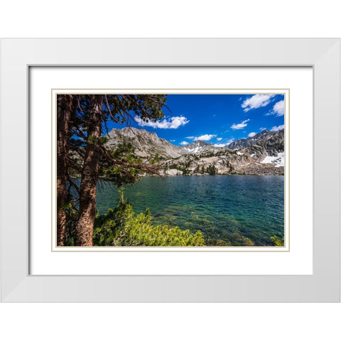 Treasure Lake under the Sierra Crest-John Muir Wilderness-Sierra Nevada Mountains-California-USA White Modern Wood Framed Art Print with Double Matting by Bishop, Russ