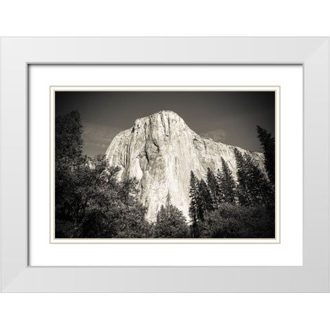 El Capitan-Yosemite Valley-Yosemite National Park-California-USA White Modern Wood Framed Art Print with Double Matting by Bishop, Russ