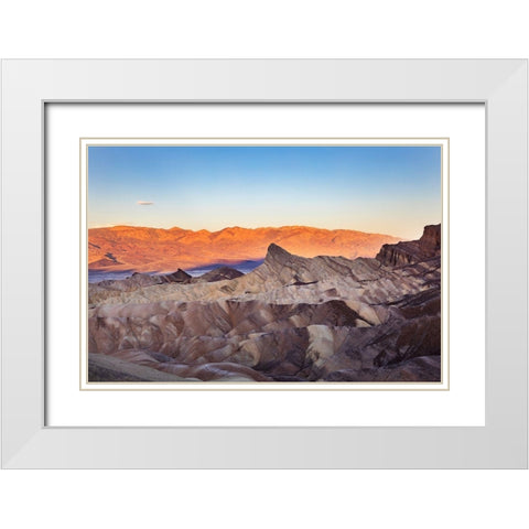 Zabriskie Point in Death Valley National Park-California White Modern Wood Framed Art Print with Double Matting by Day, Richard and Susan
