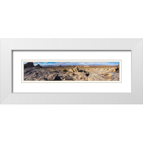 Johnson Valley-California White Modern Wood Framed Art Print with Double Matting by Muench, Zandria