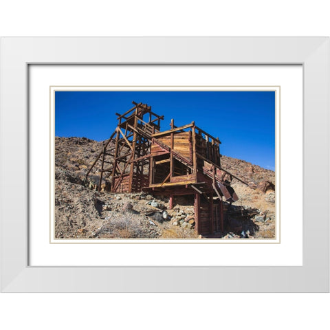 Brooklyn Mine Road- Old Dale Mining District- Mojave Desert- California White Modern Wood Framed Art Print with Double Matting by Muench, Zandria