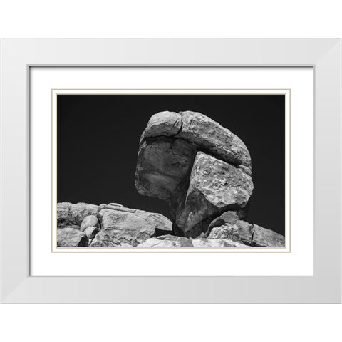 Granite Boulders- Joshua Tree National Park- California White Modern Wood Framed Art Print with Double Matting by Muench, Zandria