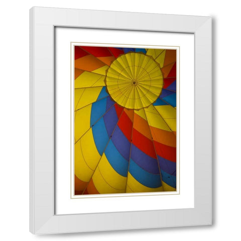 CO, Colorado Springs, Inside a Hot air balloon White Modern Wood Framed Art Print with Double Matting by Grall, Don