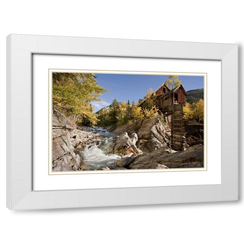 CO, Gunnison NF The landmark Crystal Mill White Modern Wood Framed Art Print with Double Matting by Grall, Don