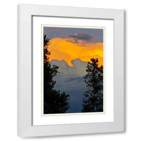 CO, Frisco Thunderstorm over the Rocky Mts White Modern Wood Framed Art Print with Double Matting by Lord, Fred