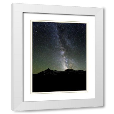 USA, Colorado Milky Way in night sky White Modern Wood Framed Art Print with Double Matting by Paulson, Don