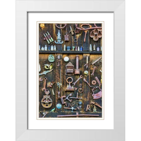 Colorado, Crested Butte Antique collection White Modern Wood Framed Art Print with Double Matting by Paulson, Don
