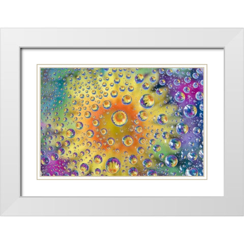 Colorado, Lafayette Abstract Water bubbles White Modern Wood Framed Art Print with Double Matting by Bush, Marie