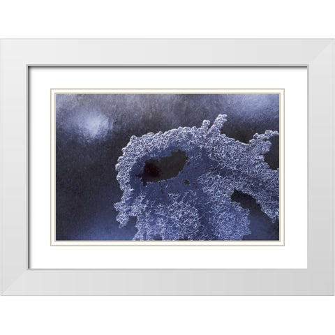 CO, Boulder Ice pattern in South Boulder Creek White Modern Wood Framed Art Print with Double Matting by Bush, Marie
