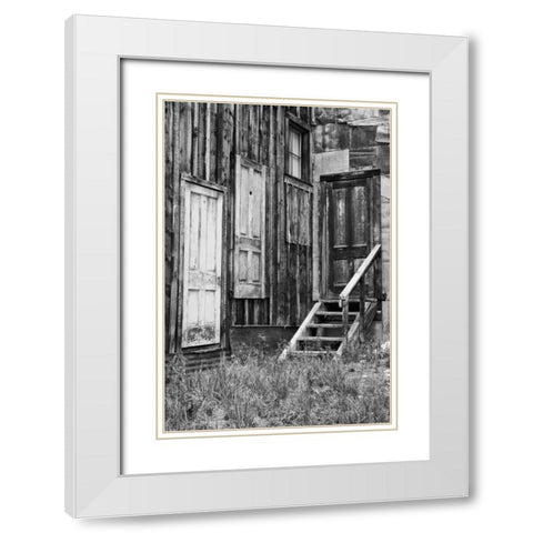 Colorado, St Elmo Weathered doors in building White Modern Wood Framed Art Print with Double Matting by Flaherty, Dennis