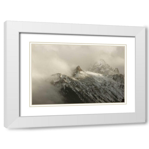 Colorado, Sneffels Range Clouds over Mt Sneffels White Modern Wood Framed Art Print with Double Matting by Grall, Don