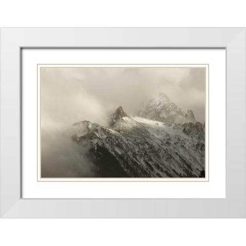 Colorado, Sneffels Range Clouds over Mt Sneffels White Modern Wood Framed Art Print with Double Matting by Grall, Don