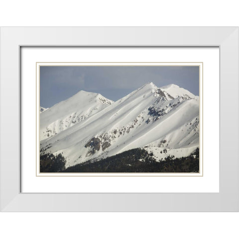 Colorado Fresh spring snow coats Sawatch Range White Modern Wood Framed Art Print with Double Matting by Grall, Don