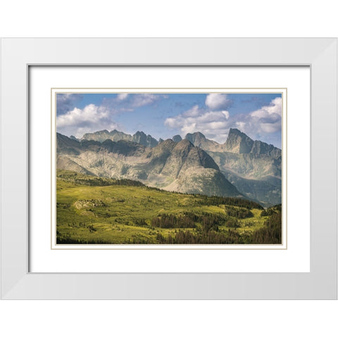 USA-Colorado-San Juan Mountains Mountain and valley landscape White Modern Wood Framed Art Print with Double Matting by Jaynes Gallery
