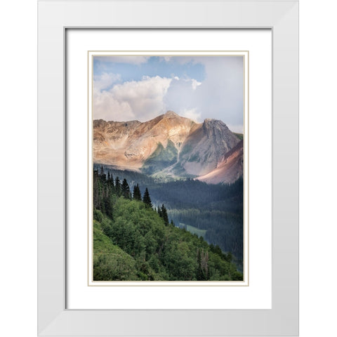 USA-Colorado-Gunnison National Forest Landscape with Avery Peak White Modern Wood Framed Art Print with Double Matting by Jaynes Gallery