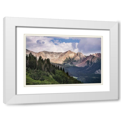 USA-Colorado-Gunnison National Forest Landscape with Avery Peak White Modern Wood Framed Art Print with Double Matting by Jaynes Gallery