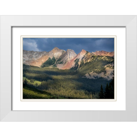 USA-Colorado-Gunnison National Forest Landscape with Avery Peak White Modern Wood Framed Art Print with Double Matting by Jaynes Gallery