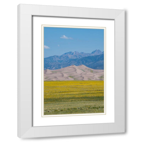 USA-Colorado-San Luis Valley-Great Sand Dunes National Park White Modern Wood Framed Art Print with Double Matting by Hopkins, Cindy Miller