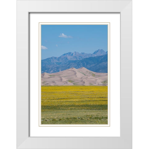 USA-Colorado-San Luis Valley-Great Sand Dunes National Park White Modern Wood Framed Art Print with Double Matting by Hopkins, Cindy Miller