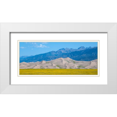 USA-Colorado-San Luis Valley-Great Sand Dunes National Park White Modern Wood Framed Art Print with Double Matting by Hopkins, Cindy Miller