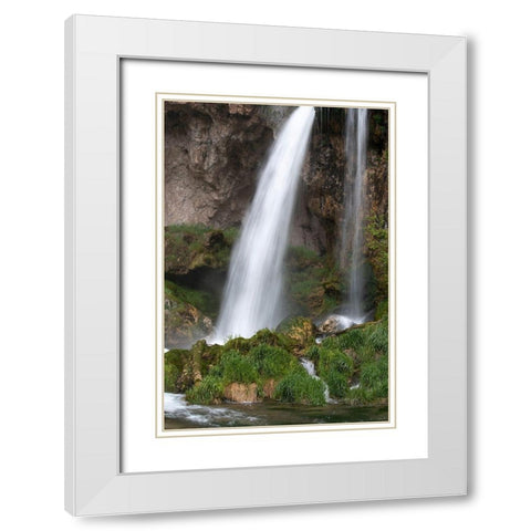 Colorado Rifle Falls-Rifle Falls State Park White Modern Wood Framed Art Print with Double Matting by Zimmerman, Judith