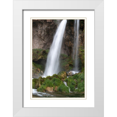 Colorado Rifle Falls-Rifle Falls State Park White Modern Wood Framed Art Print with Double Matting by Zimmerman, Judith