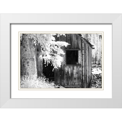 USA-Colorado-Old Mining Shack White Modern Wood Framed Art Print with Double Matting by Eggers, Terry