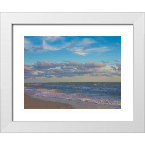 Beach-Sanibel Island-Florida-USA White Modern Wood Framed Art Print with Double Matting by Miller, Anna