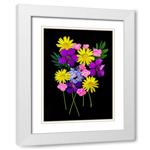 USA-Florida-Celebration-A bouquet of flowers White Modern Wood Framed Art Print with Double Matting by Looney, Hollice