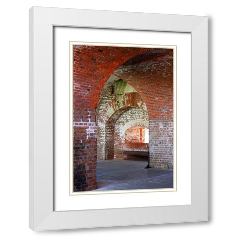 Fort Pulaski Brick Arches-Tybee Island-Georgia-USA White Modern Wood Framed Art Print with Double Matting by Miller, Anna