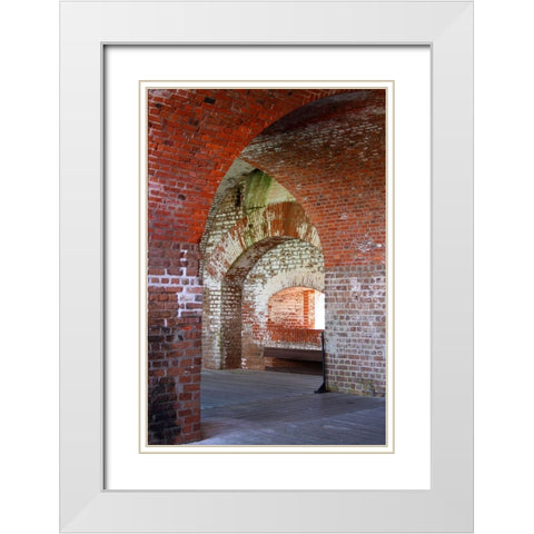 Fort Pulaski Brick Arches-Tybee Island-Georgia-USA White Modern Wood Framed Art Print with Double Matting by Miller, Anna