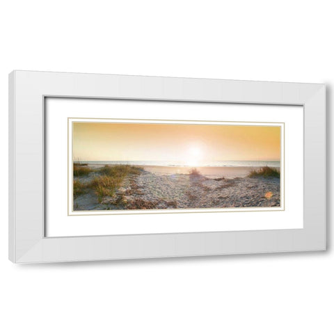 Sunrise on Tybee Island Beach-Georgia-USA White Modern Wood Framed Art Print with Double Matting by Miller, Anna