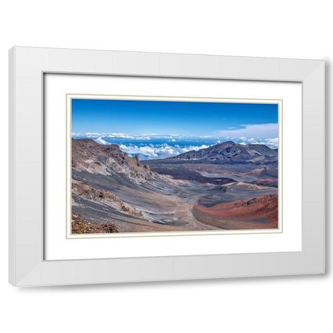 Crater-Haleakala-Maui-Hawaii-USA White Modern Wood Framed Art Print with Double Matting by Engelbrecht, Lisa S.