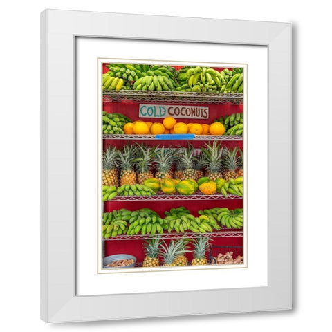 Fresh fruit at the market-Kauai-Hawaii-USA White Modern Wood Framed Art Print with Double Matting by Engelbrecht, Lisa S.