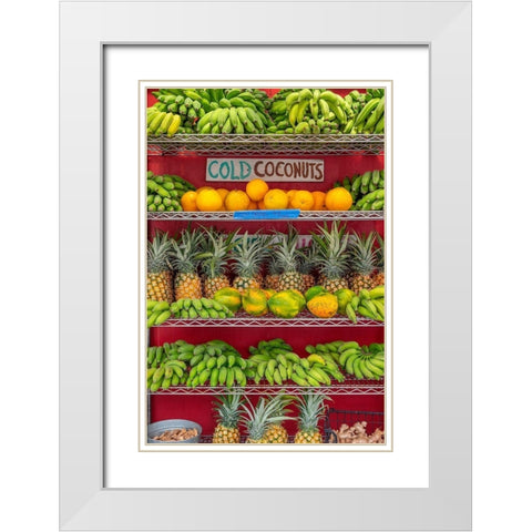 Fresh fruit at the market-Kauai-Hawaii-USA White Modern Wood Framed Art Print with Double Matting by Engelbrecht, Lisa S.